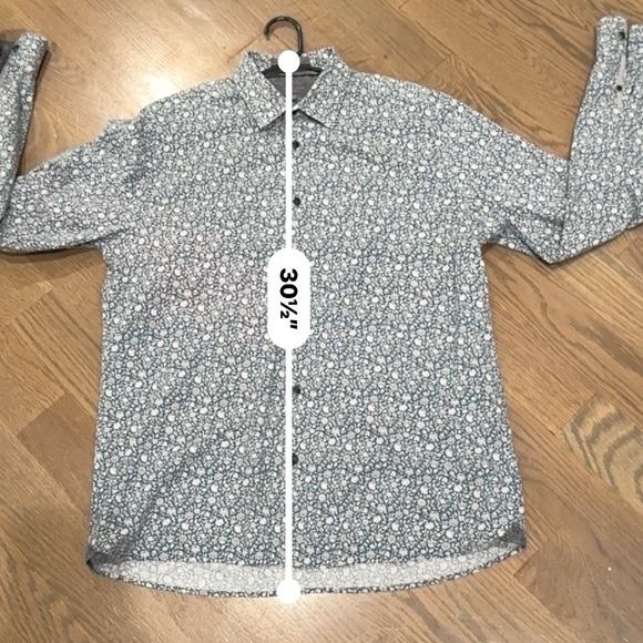 Ted Baker endurance floral print Men's Blue Patterned Shirt size 15.5. H - Picture 7 of 7